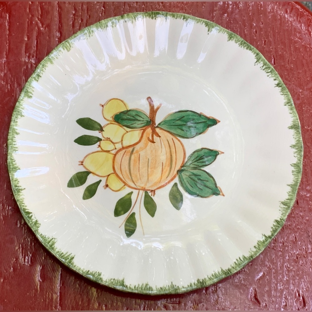 Vintage Discontinued Blue Ridge Southern Pottery Fruit Themed Salad Plate
